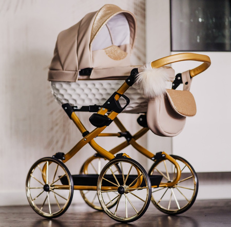 Wózek lalkowy ADBOR LILY Stelaż SPORT + Torebka + Koszyk (kolor: Ls-12)