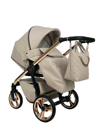 Wózek dziecięcy ADBOR LORETTO LUX STARS 2w1 + Torba + Pokrowiec + Moskitiera (kolor: 20 - GONDOLA LUSTRZANA MIEDŹ)