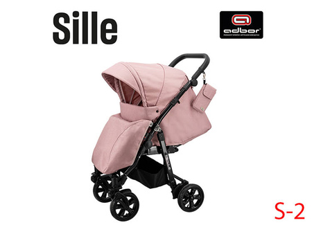 Wózek spacerowy ADBOR SILLE 2022 !!!NOWOŚĆ!!! + Saszetka + Pokrowiec przeciwdeszczowy (kolor: S-2)