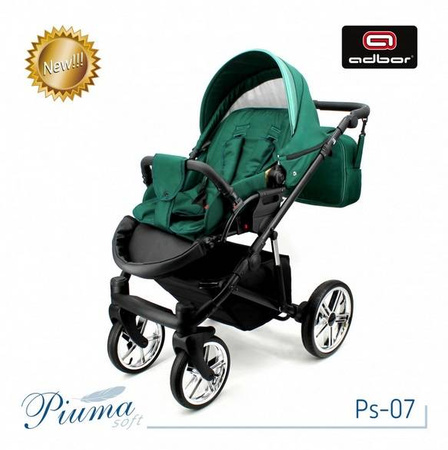Wózek dziecięcy PIUMA 3w1 ULTRALEKKI + Torba + Pokrowiec + Moskitiera + Uchwyt na butelkę + Fotelik Samochodowy (kolor: Ps-06)