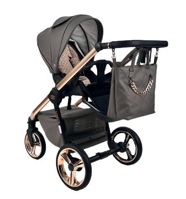 Wózek dziecięcy ADBOR LORETTO LUX STARS 2w1 + Torba + Pokrowiec + Moskitiera (kolor: 22 - GONDOLA LUSTRZANA MIEDŹ)