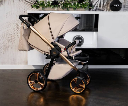 Wózek dziecięcy ADBOR LORETTO 3w1 + Torba + Pokrowiec + Moskitiera + Fotelik CAPRI (kolor: 20 - GONDOLA BIAŁA)