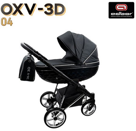 Wózek dziecięcy ADBOR OXV-3D 2w1 + Torba + Pokrowiec + Moskitiera + Uchwyt na butelkę (kolor: OXV-3D-04)