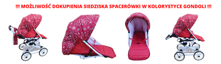 Wózek lalkowy ADBOR LILY Stelaż SPORT + Torebka + Koszyk (kolor: Ls-12)