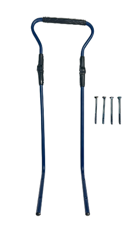 Sanki Polskie metalowe Adbor Piccolino + Gratis Latarka - sanki z oparciem, pasami, materacykiem i popychaczem kolor: Granatowy