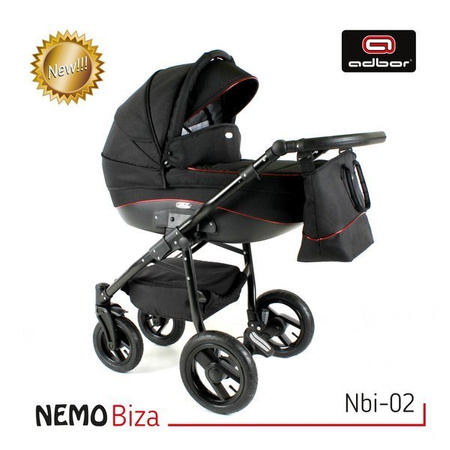 Wózek dziecięcy ADBOR NEMO 3w1 + Torba + Pokrowiec + Moskitiera + Fotelik Samochodowy (kolor: Lena-53)