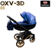 Wózek dziecięcy ADBOR OXV-3D 3w1 + Torba + Pokrowiec + Moskitiera + Uchwyt na butelkę + Fotelik Samochodowy (kolor: OXV-3D-03)