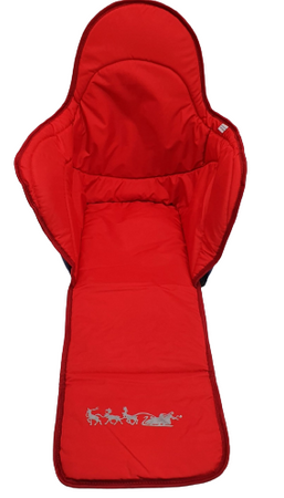 Sanki Polskie metalowe Adbor Piccolino + Gratis Latarka - sanki z oparciem, pasami, materacykiem i popychaczem kolor: Czerwony