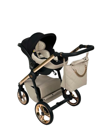 Wózek dziecięcy ADBOR LORETTO LUX STARS 3w1 + Torba + Pokrowiec + Moskitiera + Fotelik CAPRI (kolor: 01 - GONDOLA LUSTRZANA MIEDŹ)