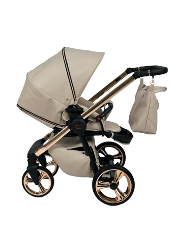 Wózek dziecięcy ADBOR LORETTO LUX STARS 3w1 + Torba + Pokrowiec + Moskitiera + Fotelik CAPRI (kolor: 21 - GONDOLA LUSTRZANA MIEDŹ)