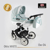 Wózek dziecięcy ADBOR OTTIS WHITE 2w1 + Torba + Pokrowiec + Moskitiera + Uchwyt na butelkę (kolor: Ow-04)