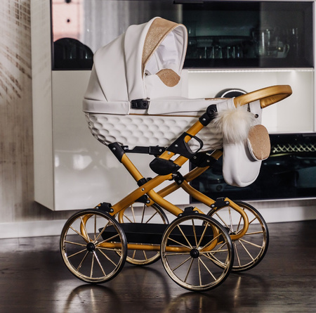 Wózek lalkowy ADBOR LILY Stelaż SPORT + Torebka + Koszyk (kolor: Ls-12)