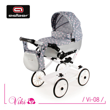 Wózek lalkowy ADBOR LILY Stelaż SPORT + Torebka + Koszyk (kolor: Ls-12)