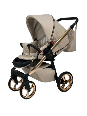 Wózek dziecięcy ADBOR LORETTO LUX STARS 2w1 + Torba + Pokrowiec + Moskitiera (kolor: 02 - GONDOLA LUSTRZANA MIEDŹ)