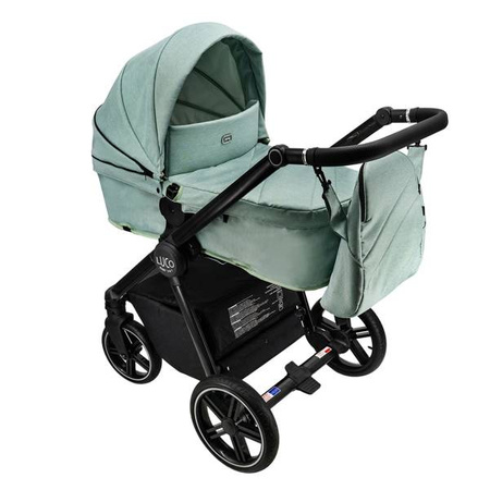 Wózek dziecięcy ADBOR LUCO 3w1 + Torba + Pokrowiec + Moskitiera + Fotelik CAPRI Czarny (kolor: L10)