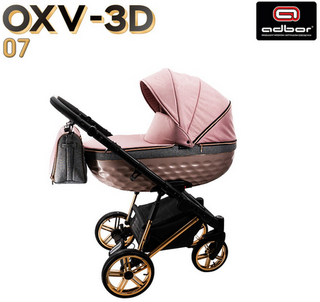 Wózek dziecięcy ADBOR OXV-3D 2w1 + Torba + Pokrowiec + Moskitiera + Uchwyt na butelkę (kolor: OXV-3D-07)