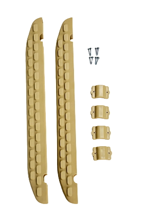 Sanki metalowe Adbor Piccolino Standard z oparciem i pasami kolor: SREBRNY