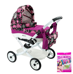 Wózek dla Lalek Adbor Lily Classic + Specjalny Gratis - Stelaż Classic kolor: Lc-19