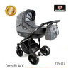 Wózek dziecięcy ADBOR OTTIS BLACK 2022 3w1 + Torba + Pokrowiec + Moskitiera + Uchwyt na butelkę + Fotelik kolor: Ob-03