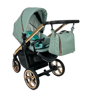Wózek dziecięcy ADBOR OXV 3D PREMIUM 2w1 + Torba + Pokrowiec + Moskitiera + Stelaż Miedziany (kolor: ECO-03)