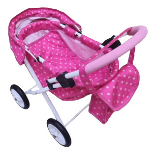 Wózek dla Lalek ADBOR MIKI Lalkowy Stelaż Classic + Torebka (kolor: Mi-01)