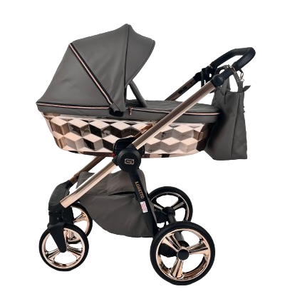 Wózek dziecięcy ADBOR LORETTO LUX STARS 2w1 + Torba + Pokrowiec + Moskitiera (kolor: 22 - GONDOLA LUSTRZANA MIEDŹ)