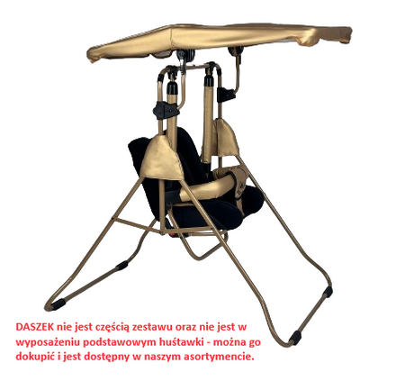 Huśtawka Stojąca Ogrodowa Domowa ADBOR N1 GOLD 3W1 LEŻACZEK kolor NG15 + GRATIS ZABAWKA