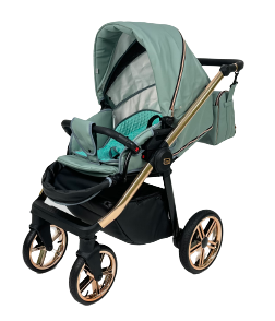 Wózek dziecięcy ADBOR OXV 3D PREMIUM 2w1 + Torba + Pokrowiec + Moskitiera + Stelaż Miedziany (kolor: ECO-03)