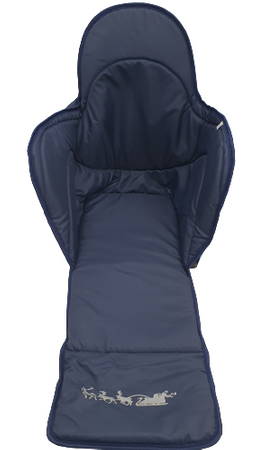 Sanki metalowe Adbor Piccolino Standard z oparciem i pasami kolor: SREBRNY