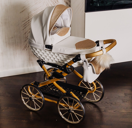 Wózek lalkowy ADBOR LILY Stelaż SPORT + Torebka + Koszyk (kolor: Ls-12)