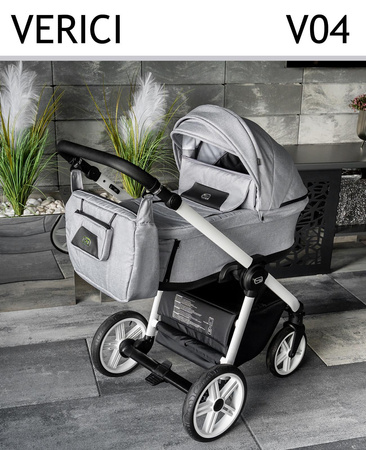 Wózek Dziecięcy Wielofunkcyjny Adbor Verici 2w1 Gondola Spacerówka + Torba + Pokrowiec + Moskitiera + Uchwyt na butelkę (kolor: V04)