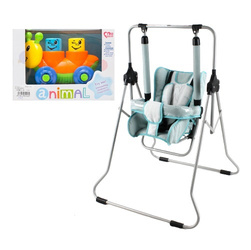 Huśtawka Stojąca Ogrodowa Domowa Solidna ADBOR N1 3W1 LEŻACZEK kolor N-04 + GRATIS ZABAWKA