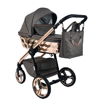 Wózek dziecięcy ADBOR OXV-3D 3w1 + Torba + Pokrowiec + Moskitiera + Uchwyt na butelkę + Fotelik Samochodowy (kolor: OXV-3D-01)