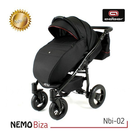 Wózek dziecięcy ADBOR NEMO 2w1 + Torba + Pokrowiec + Moskitiera (kolor: Biza Nbi-02)