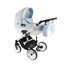 Wózek dziecięcy ADBOR OTTIS WHITE 2w1 + Torba + Pokrowiec + Moskitiera + Uchwyt na butelkę + Fotelik Samochodowy (kolor: Ow-05)