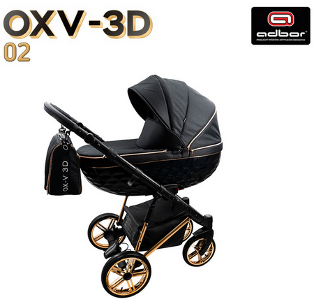 Wózek dziecięcy ADBOR OXV-3D 2w1 + Torba + Pokrowiec + Moskitiera + Uchwyt na butelkę (kolor: OXV-3D-02)