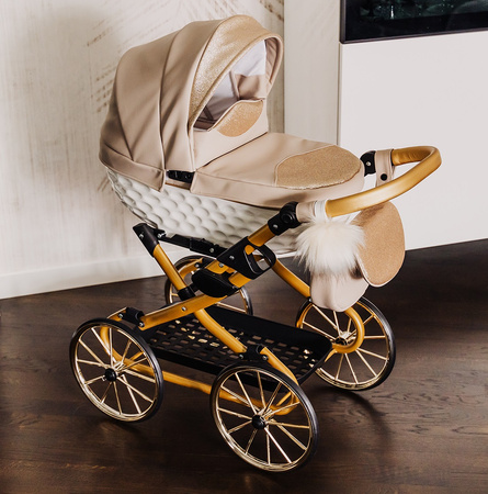 Wózek lalkowy ADBOR LILY Stelaż SPORT + Torebka + Koszyk (kolor: Ls-12)