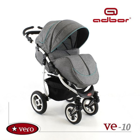 Wózek spacerowy ADBOR VERO DWUKIERUNKOWY !!!NOWOŚĆ!!! + Plecak (przewijak) + Pokrowiec + Uchwyt na butelkę (kolor: VE-10)