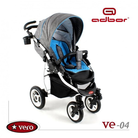 Wózek spacerowy ADBOR VERO DWUKIERUNKOWY !!!NOWOŚĆ!!! + Plecak (przewijak) + Pokrowiec + Uchwyt na butelkę (kolor: VE-04)