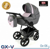 Wózek dziecięcy ADBOR OTTIS WHITE 3w1 + Torba + Pokrowiec + Moskitiera + Uchwyt na butelkę + Fotelik Samochodowy (kolor: Ow-01)