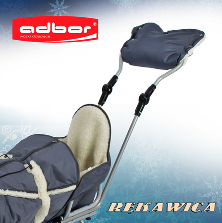 Rękawica - mufka do sanek Piccolino Adbor kolor: Czarna