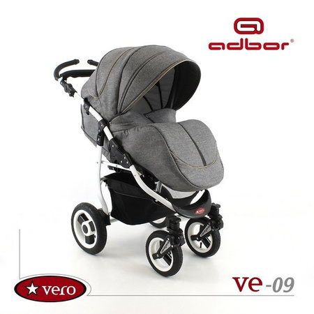 Wózek spacerowy ADBOR VERO DWUKIERUNKOWY !!!NOWOŚĆ!!! + Plecak (przewijak) + Pokrowiec + Uchwyt na butelkę (kolor: VE-09)