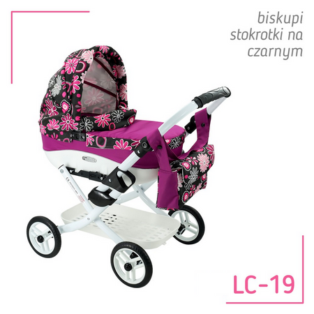 Wózek dla Lalek Adbor Lily Classic + Specjalny Gratis - Stelaż Classic kolor: Lc-19