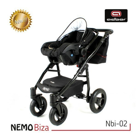 Wózek dziecięcy ADBOR NEMO 3w1 + Torba + Pokrowiec + Moskitiera + Fotelik Samochodowy (kolor: ST-21)
