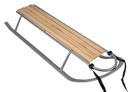 Sanki metalowe Adbor Piccolino Xdrive DUO z oparciami i pasami bezpieczeństwa kolor: Srebrny