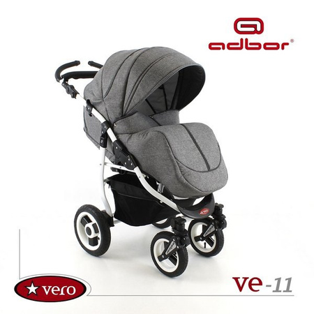 Wózek spacerowy ADBOR VERO DWUKIERUNKOWY !!!NOWOŚĆ!!! + Plecak (przewijak) + Pokrowiec + Uchwyt na butelkę (kolor: VE-11)