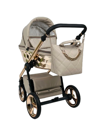 Wózek dziecięcy ADBOR LORETTO LUX STARS 2w1 + Torba + Pokrowiec + Moskitiera (kolor: 20 - GONDOLA LUSTRZANA MIEDŹ)