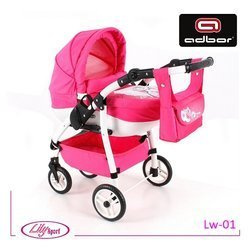 Wózek lalkowy ADBOR LILY Stelaż SPORT + Torebka + Koszyk (kolor: Lsw-01)