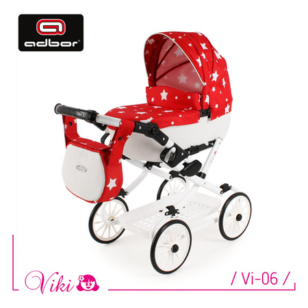 Wózek lalkowy ADBOR LILY Stelaż SPORT + Torebka + Koszyk (kolor: Ls-12)