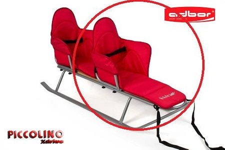 Materacyk - Podkładka Adbor do Sanek Piccolino Xdrive DUO kolor: Czerwony